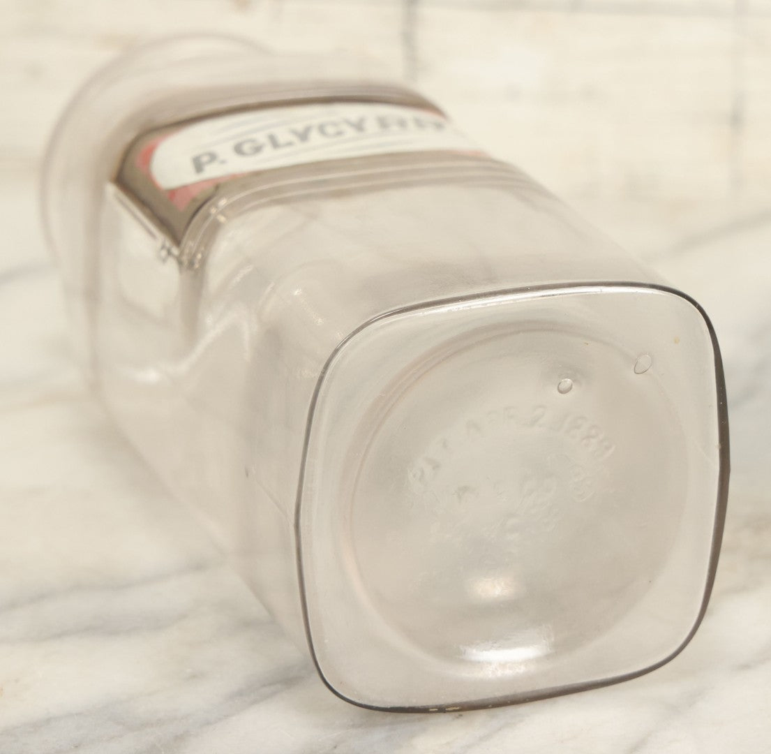 Lot 027 - Antique P. Glycyrr. Pulvis Glycyrrhizae (Powdered Licorice Root) Apothecary Bottle With Glass Label