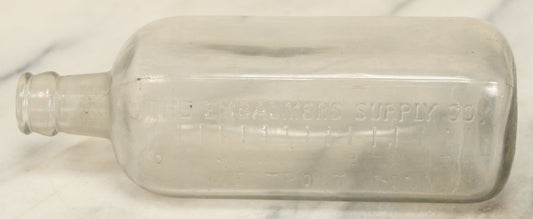Lot 029 - Antique Embalming Fluid Bottle From The Embalmer's Supply Co., Westport, Connecticut