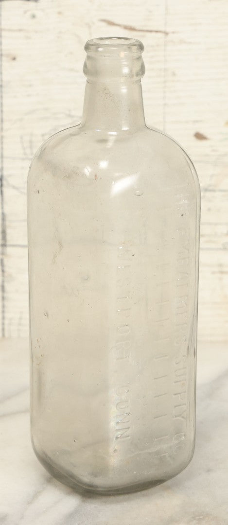 Lot 029 - Antique Embalming Fluid Bottle From The Embalmer's Supply Co., Westport, Connecticut