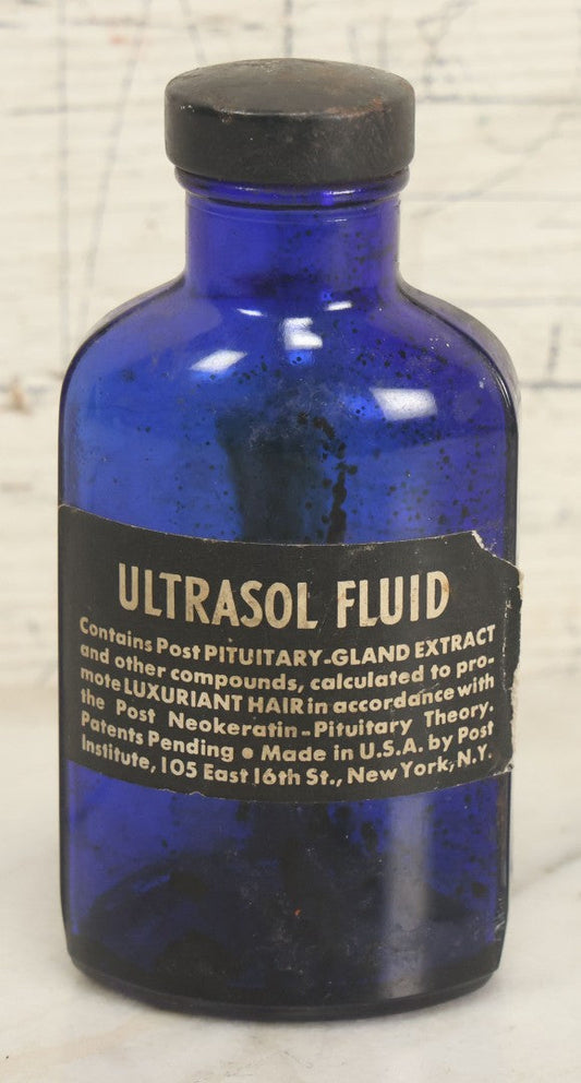 Lot 034 - Vintage Ultrasol Fluid Pituitary Gland Extract To Promote "Luxuriant Hair In Accordance With The Post Neokeratin-Pituitary Theory" By Post Institute, New York, New York