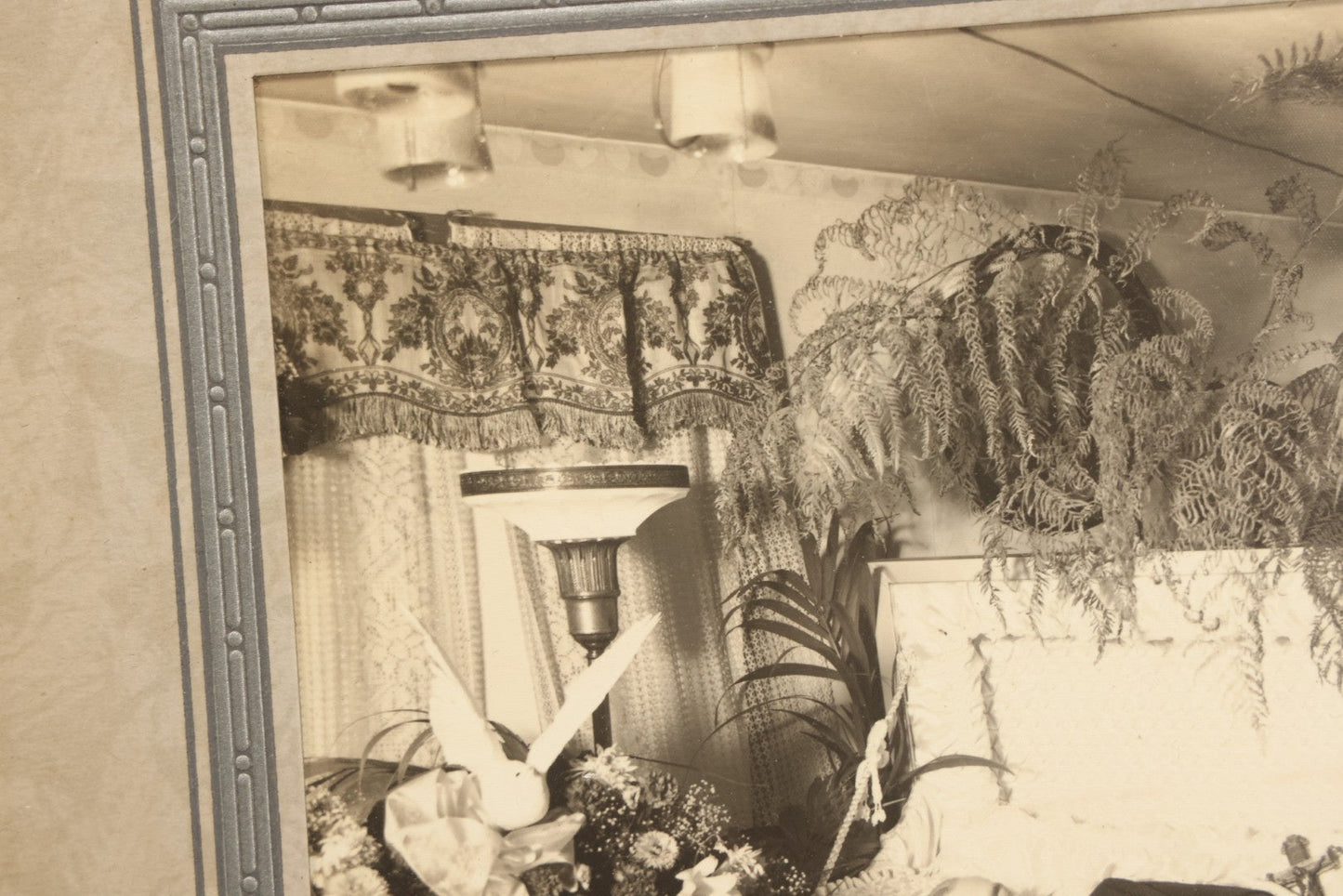 Lot 041 - Antique Boarded Photo Of A Man's Funeral, Professionally Framed