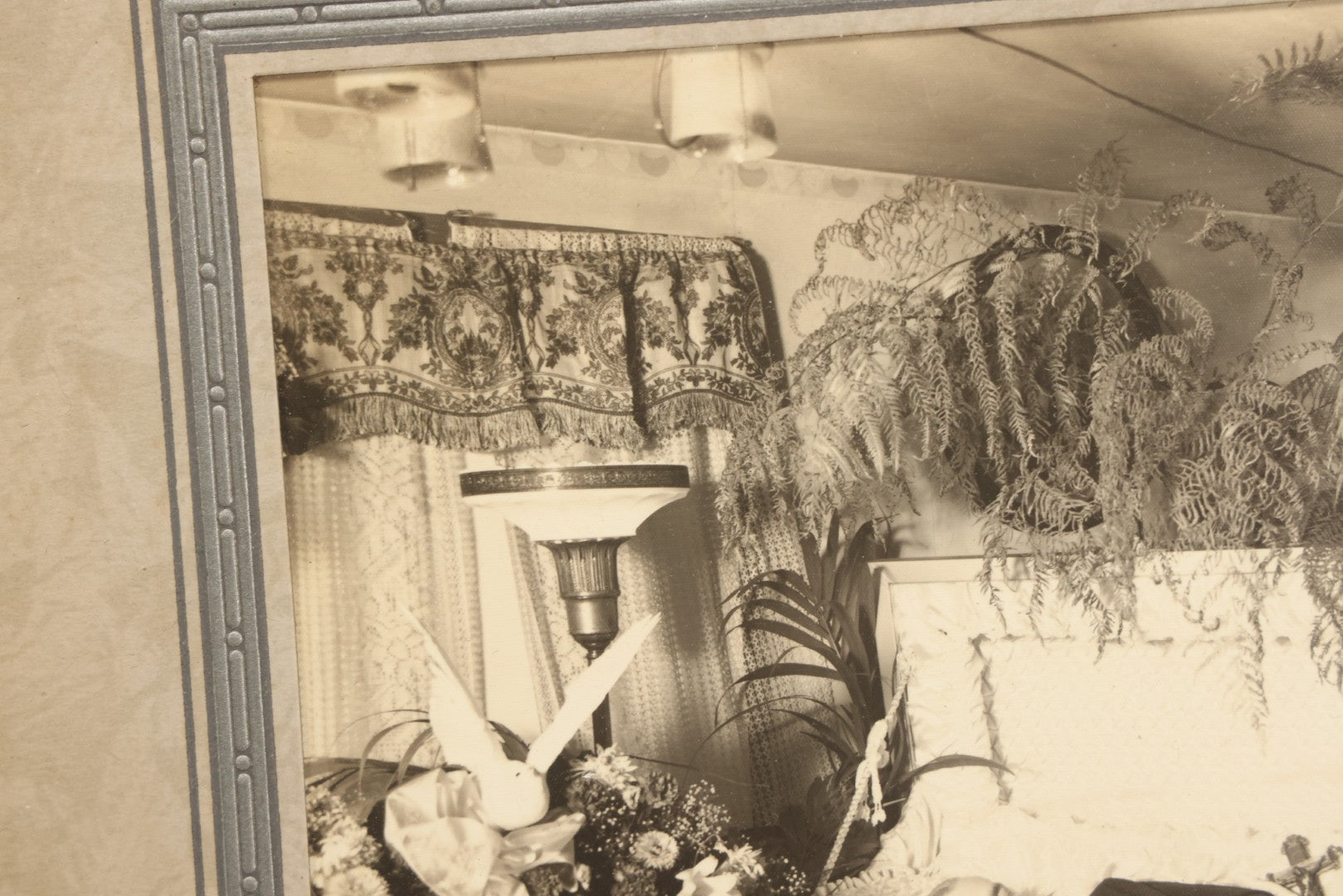Lot 041 - Antique Boarded Photo Of A Man's Funeral, Professionally Framed