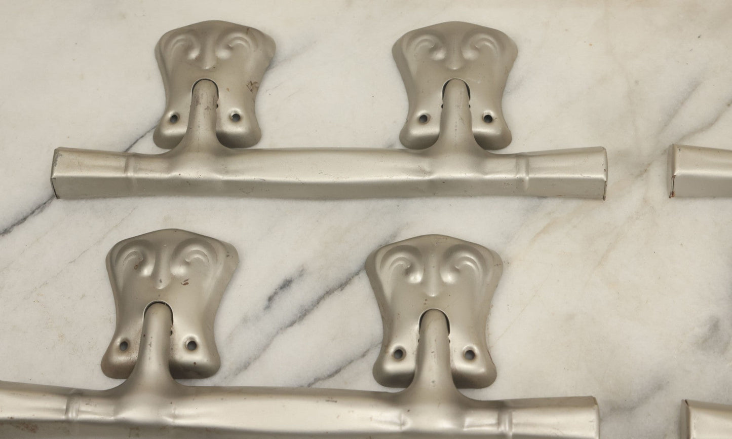 Lot 050 - Grouping Of Six New Old Stock N.O.S. Tin Metal Decorative Funeral Casket Handles