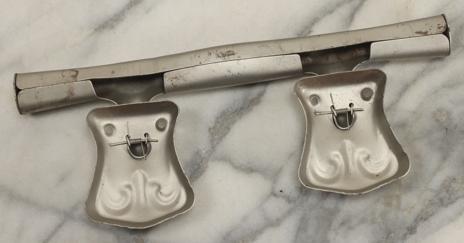 Lot 050 - Grouping Of Six New Old Stock N.O.S. Tin Metal Decorative Funeral Casket Handles