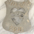 Lot 053 - Vintage Cast Aluminum Odd Fellows I.O.O.F. Grave Marker With Three Links Symbol, From Lodge 223, Milford, Massachusetts