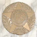 Lot 055 - Vintage Cast Metal U.S. Veteran Grave Marker With Star