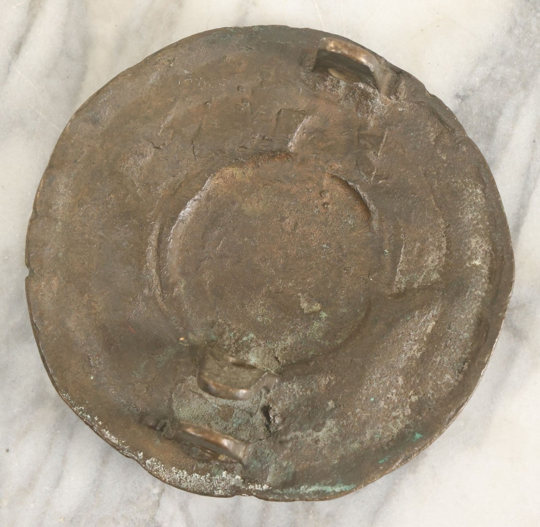 Lot 055 - Vintage Cast Metal U.S. Veteran Grave Marker With Star