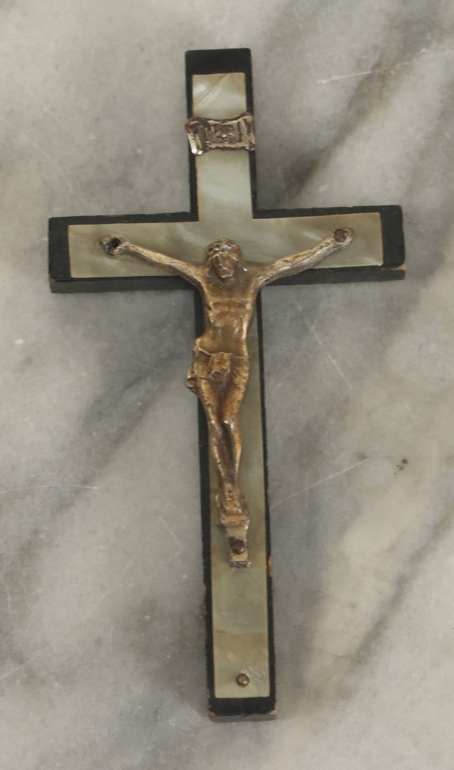 Lot 061 - Grouping Of Six Assorted Wooden Crucifixes, Mostly Plain, Some With Detailing
