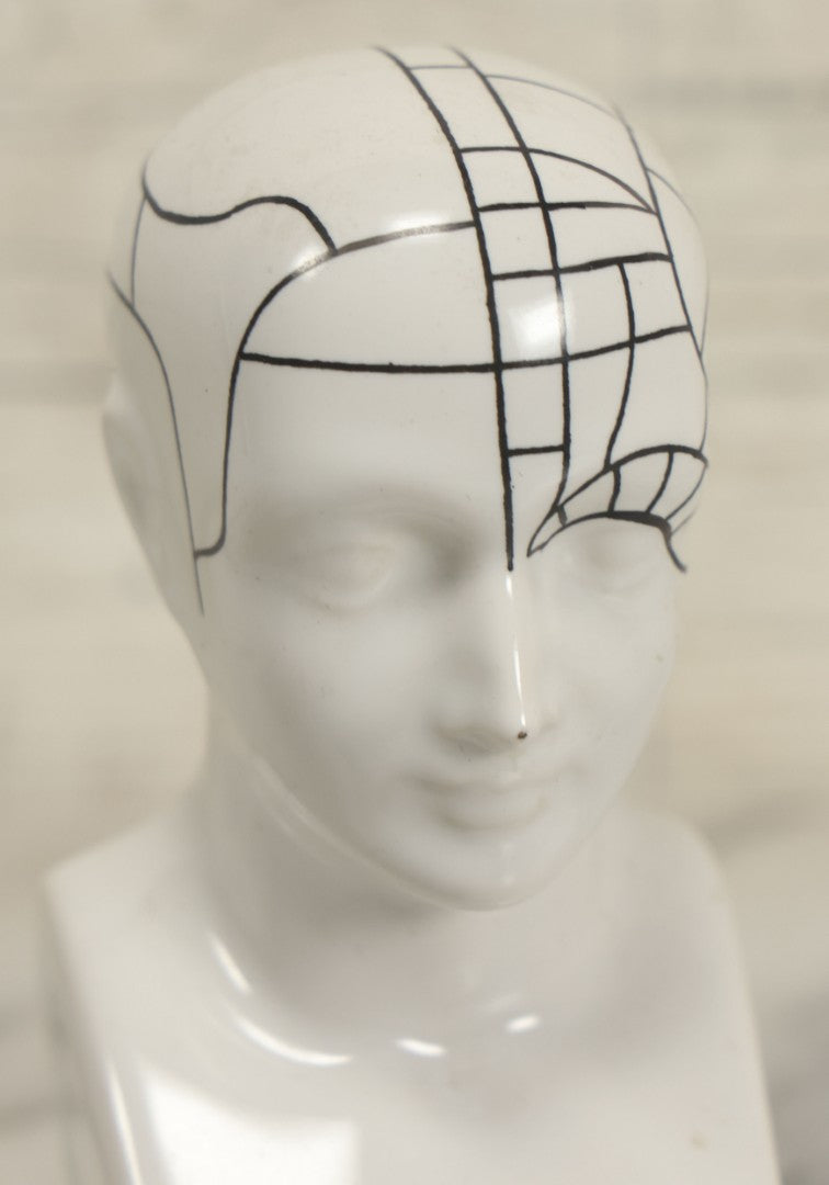 Lot 072 - Vintage Advertising Phrenology Bust For Trilafon Perphenazine, Full Range Tranquilizer, By Schering