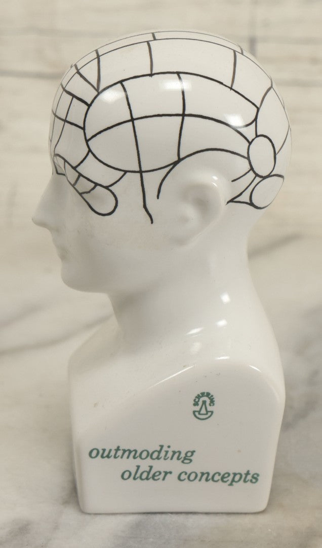 Lot 072 - Vintage Advertising Phrenology Bust For Trilafon Perphenazine, Full Range Tranquilizer, By Schering