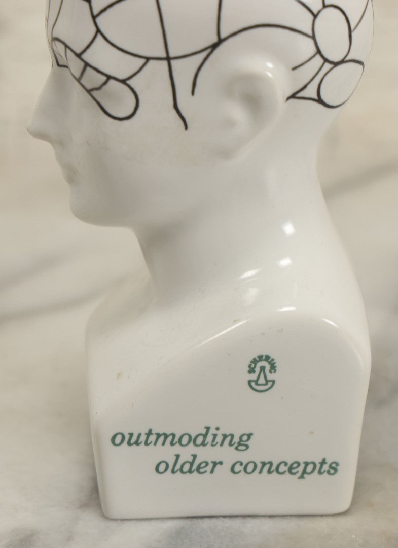 Lot 072 - Vintage Advertising Phrenology Bust For Trilafon Perphenazine, Full Range Tranquilizer, By Schering