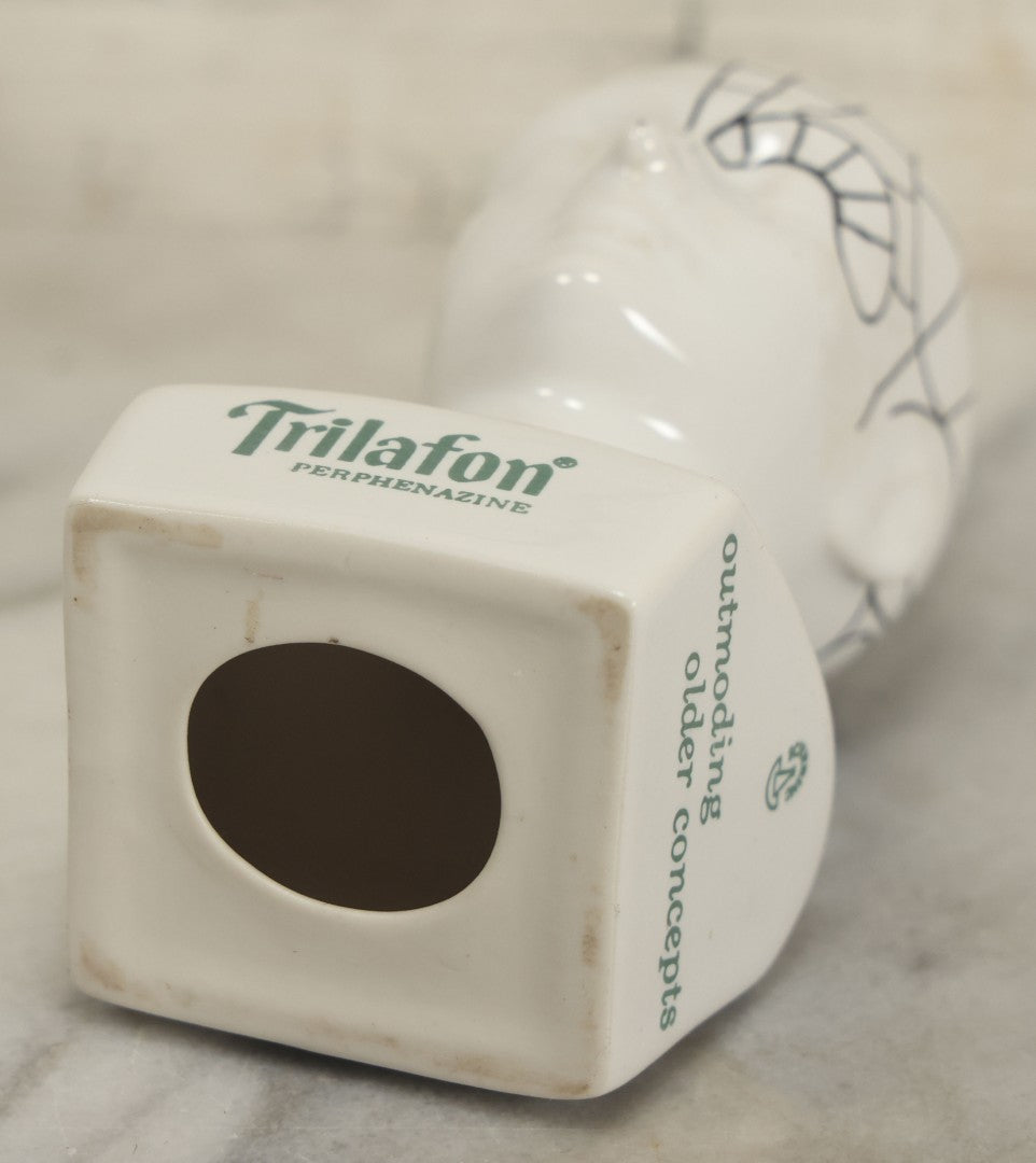 Lot 072 - Vintage Advertising Phrenology Bust For Trilafon Perphenazine, Full Range Tranquilizer, By Schering
