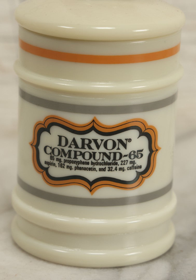 Lot 073 - Vintage Advertising Apothecary Jar For Darvon Compound-65 (Aspirin / Caffeine / Propoxyphene)