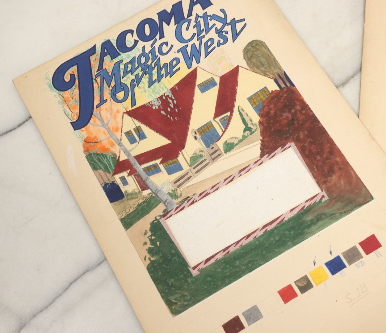 Lot 081 - Grouping Of Six Hand Drawn, Hand Painted Concept Art Proofs For Vogue Magazine, Other Publications, Including General Motors, On Board And Paper, by Paul J. Welzel, Puyallup, Washington