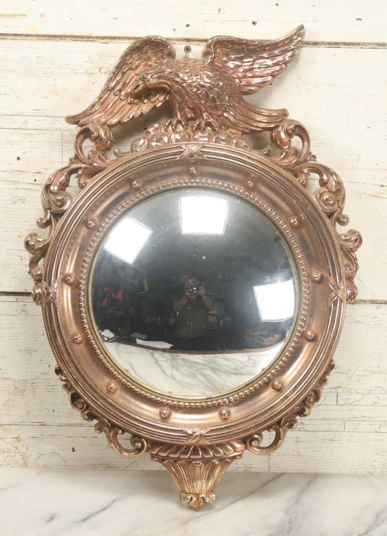 Lot 082 - Vintage Syroco Eagle Convex Mirror Wall Hanger, By Syroco Inc., No. 4007
