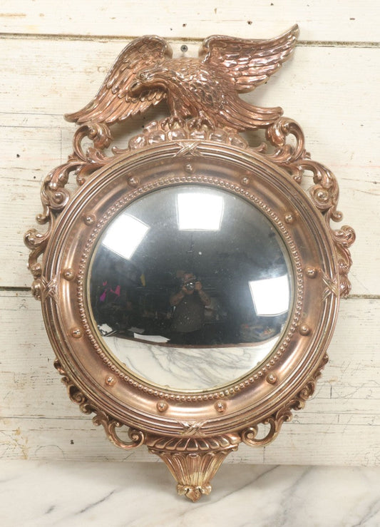 Lot 082 - Vintage Syroco Eagle Convex Mirror Wall Hanger, By Syroco Inc., No. 4007