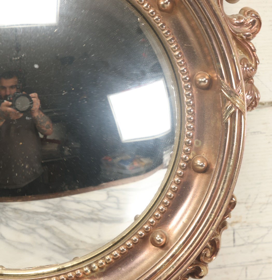 Lot 082 - Vintage Syroco Eagle Convex Mirror Wall Hanger, By Syroco Inc., No. 4007