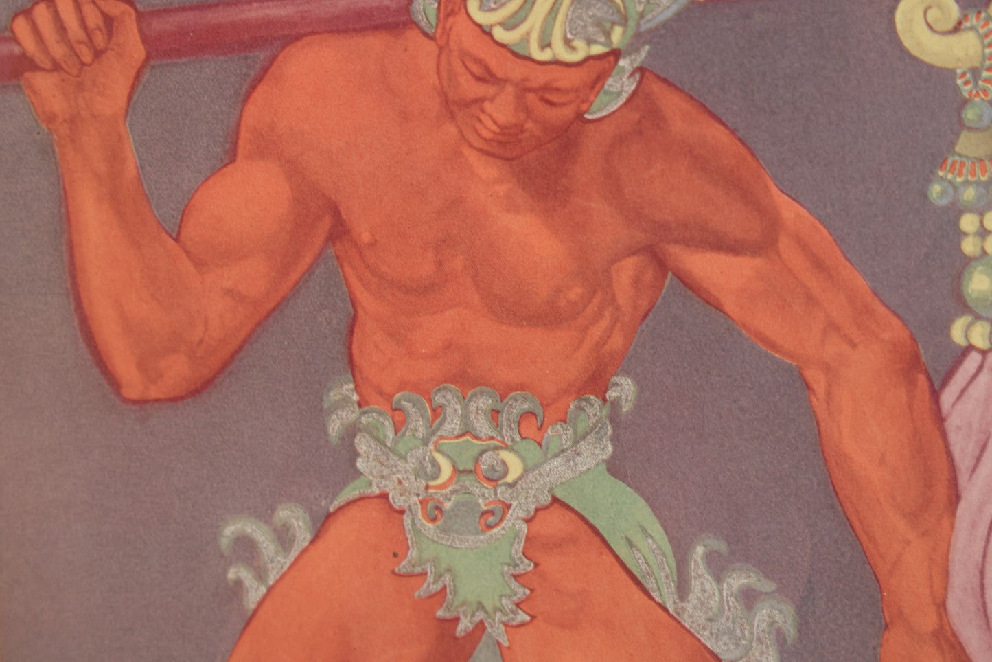 Lot 089 - Vintage Chinese Style Artwork, "The Finger Of The Fox God And Man" From The Folio Edition Of The "Fay-Yen-Fah" Musical, Illustrated By Hubert Julian Stowitts (1892-1953) Dated 1926, In Frame