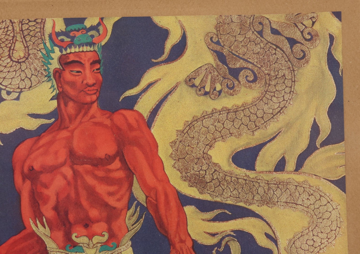 Lot 090 - Vintage Chinese Style Artwork, "Dragon Flag Bearer" From The Folio Edition Of The "Fay-Yen-Fah" Musical, Illustrated By Hubert Julian Stowitts (1892-1953) Circa 1926, In Frame