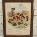 Lot 093 - Antique 1903 Anthropomorphic Cat And Dog Whimsical Illustrated Calendar, Illustrated By C.L. Van Vredenburgh, July, August, September, Copyright 1901, Gray Lithography Company, New York