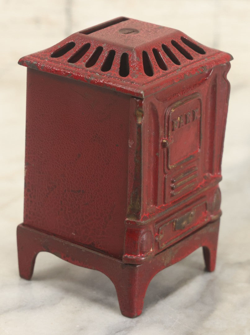 Lot 113 - Antique Cast Iron And Tin Still Bank With Red Paint, Manufactured By Kenton Toys, Kenton, Ohio