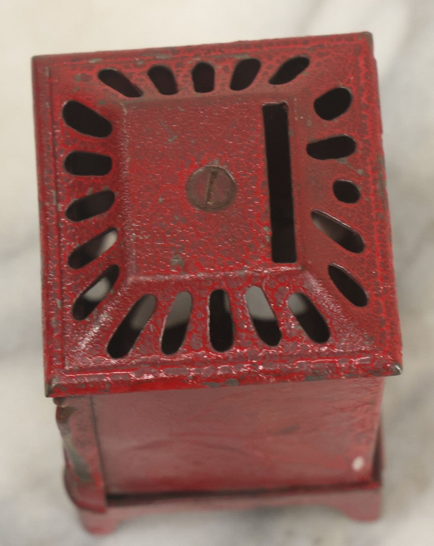 Lot 113 - Antique Cast Iron And Tin Still Bank With Red Paint, Manufactured By Kenton Toys, Kenton, Ohio