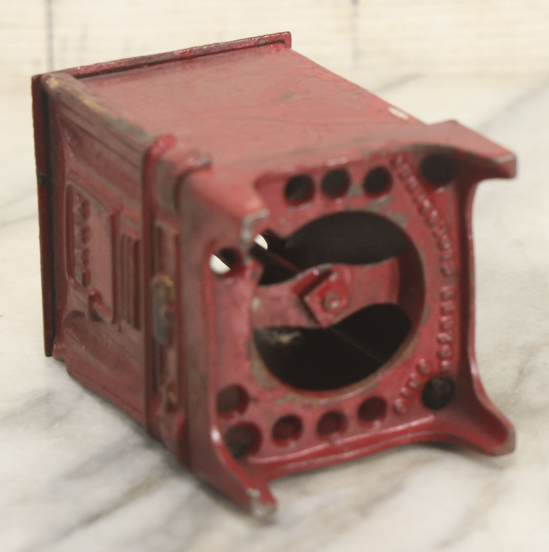 Lot 113 - Antique Cast Iron And Tin Still Bank With Red Paint, Manufactured By Kenton Toys, Kenton, Ohio