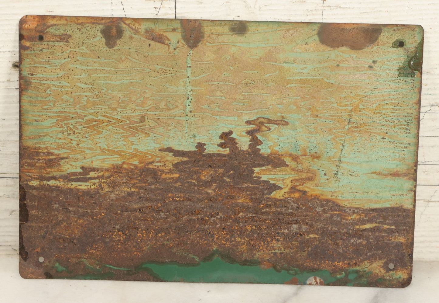 Lot 114 - Vintage Green Tin Tacker "Men Wanted" Sign
