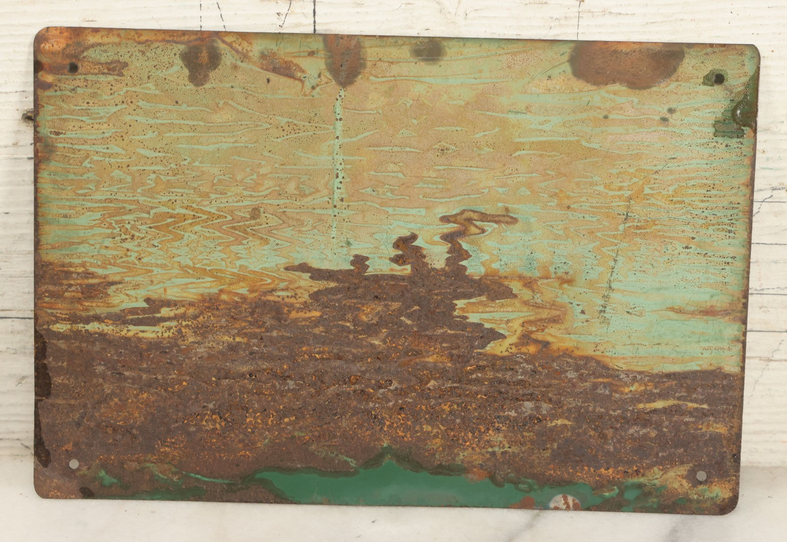 Lot 114 - Vintage Green Tin Tacker "Men Wanted" Sign