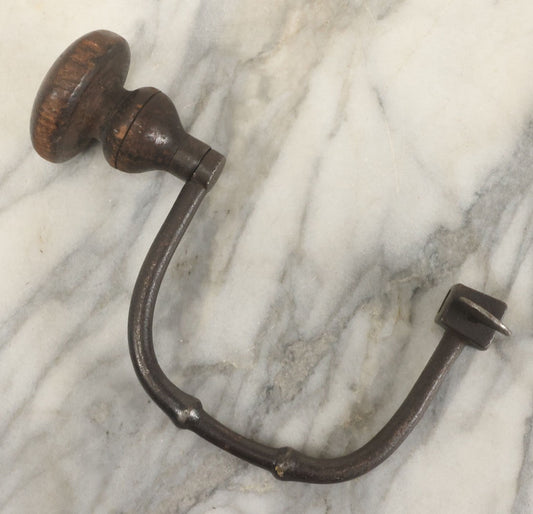 Lot 115 - Handmade Antique Drill Bit Brace With Maker's Mark, Illegible, (F.C. Beher ?)