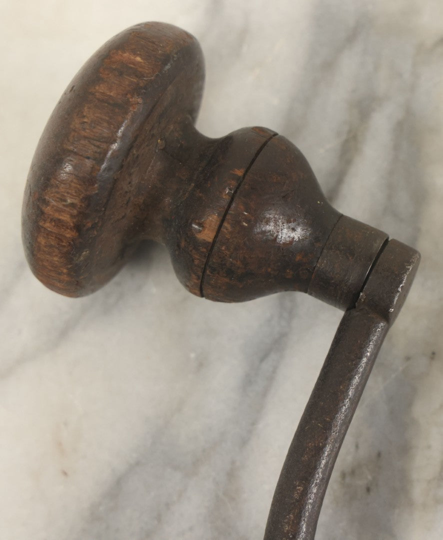 Lot 115 - Handmade Antique Drill Bit Brace With Maker's Mark, Illegible, (F.C. Beher ?)