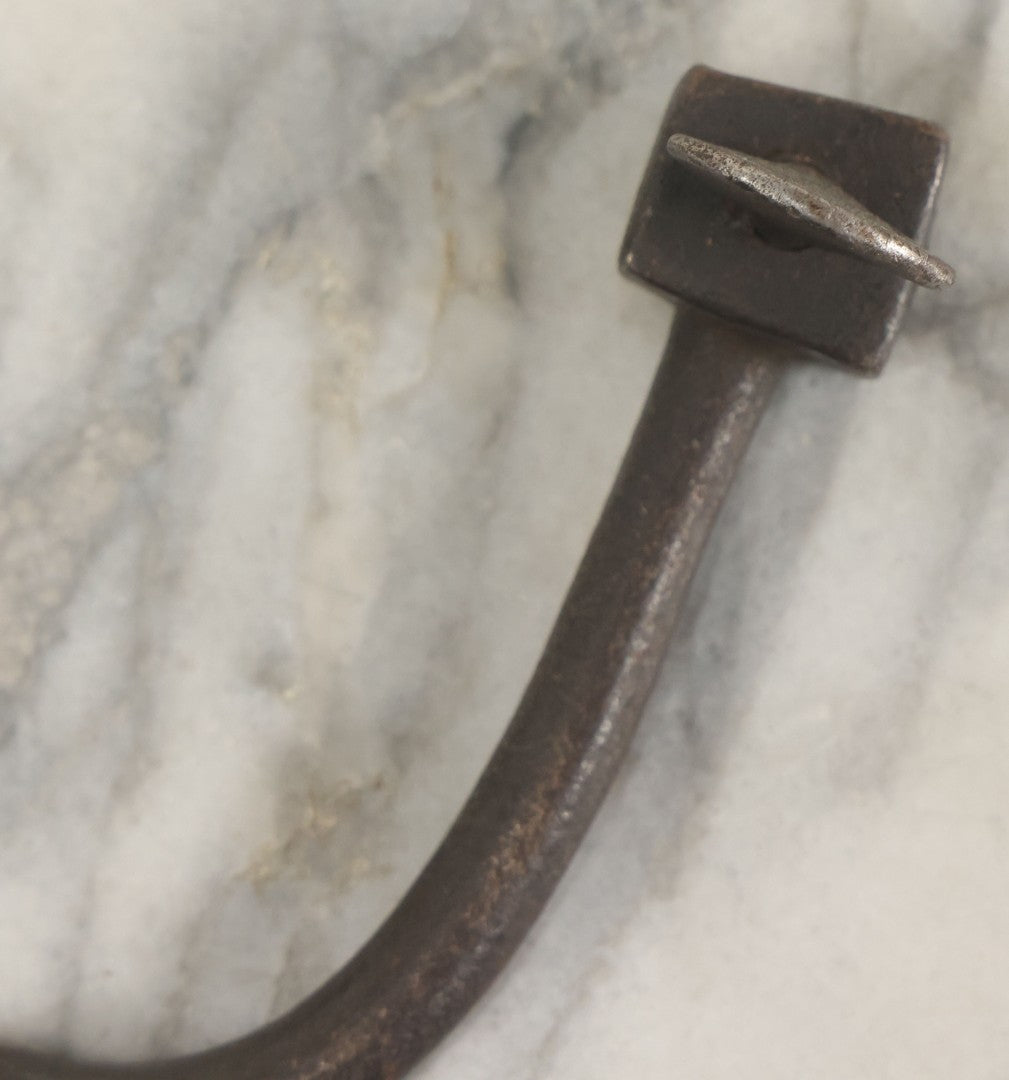 Lot 115 - Handmade Antique Drill Bit Brace With Maker's Mark, Illegible, (F.C. Beher ?)