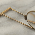 Lot 116 - Vintage Brass Clamping Magnifying Tool Glasses Attachment With 4X And 7X Lens, Marked B.L.