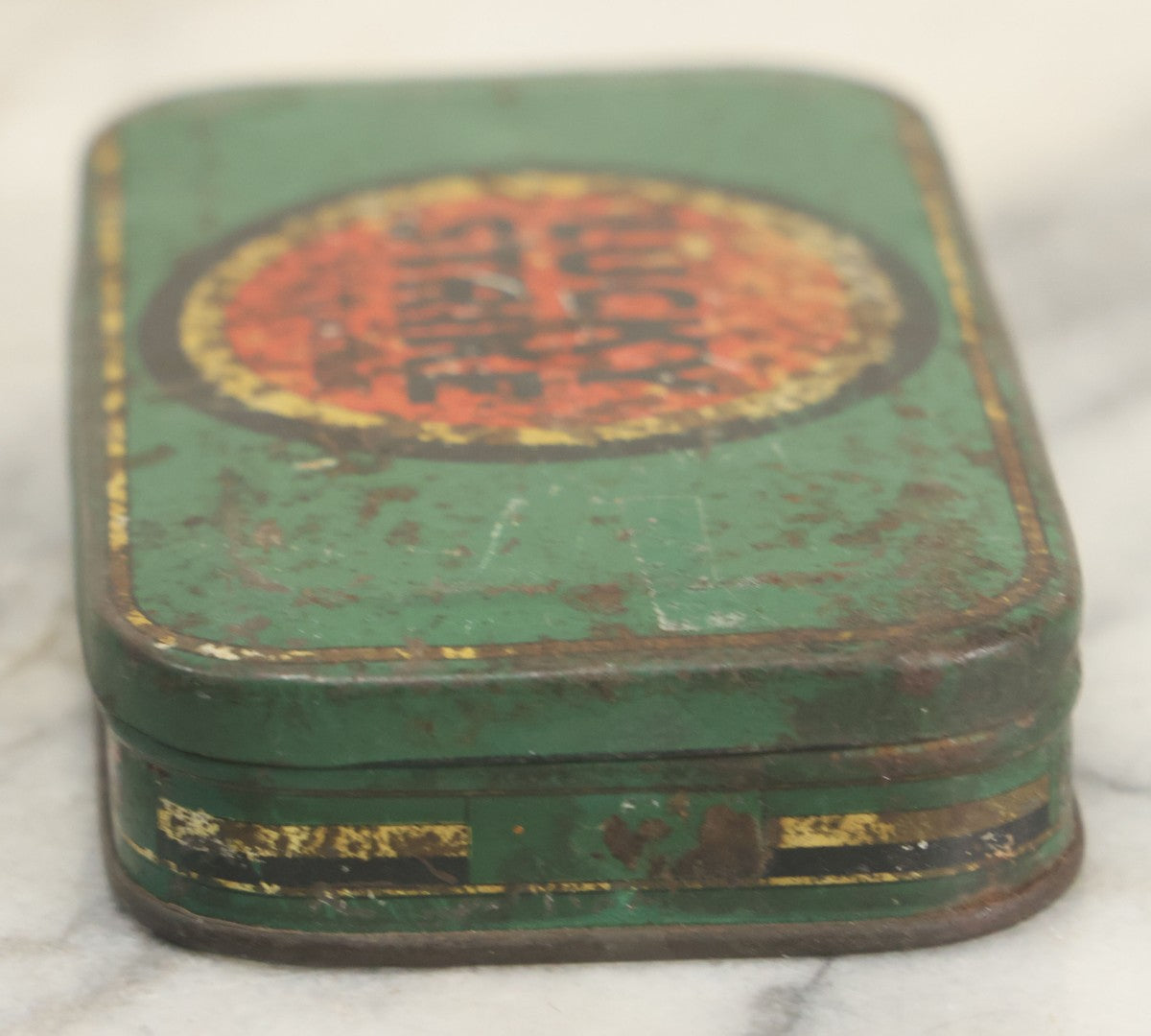 Lot 117 - Vintage Tin Lithograph Lucky Strike Sliced Plug Cigarette Tobacco Tin "It's Toasted," Tin By Tindeco, 