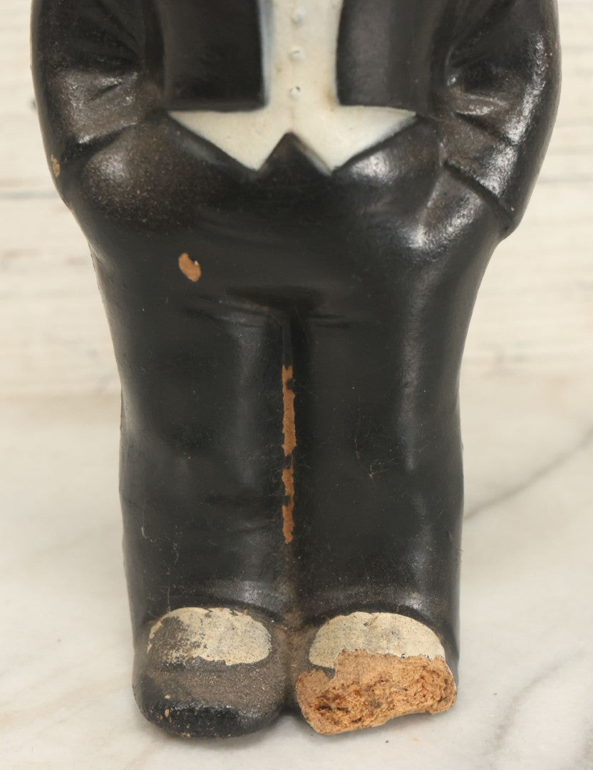 Lot 118 - Vintage Charlie Mccarthy Composition Doll Toy Ventriloquist Dummy, Note Mouth Does Not Work, Big Loss To Foot