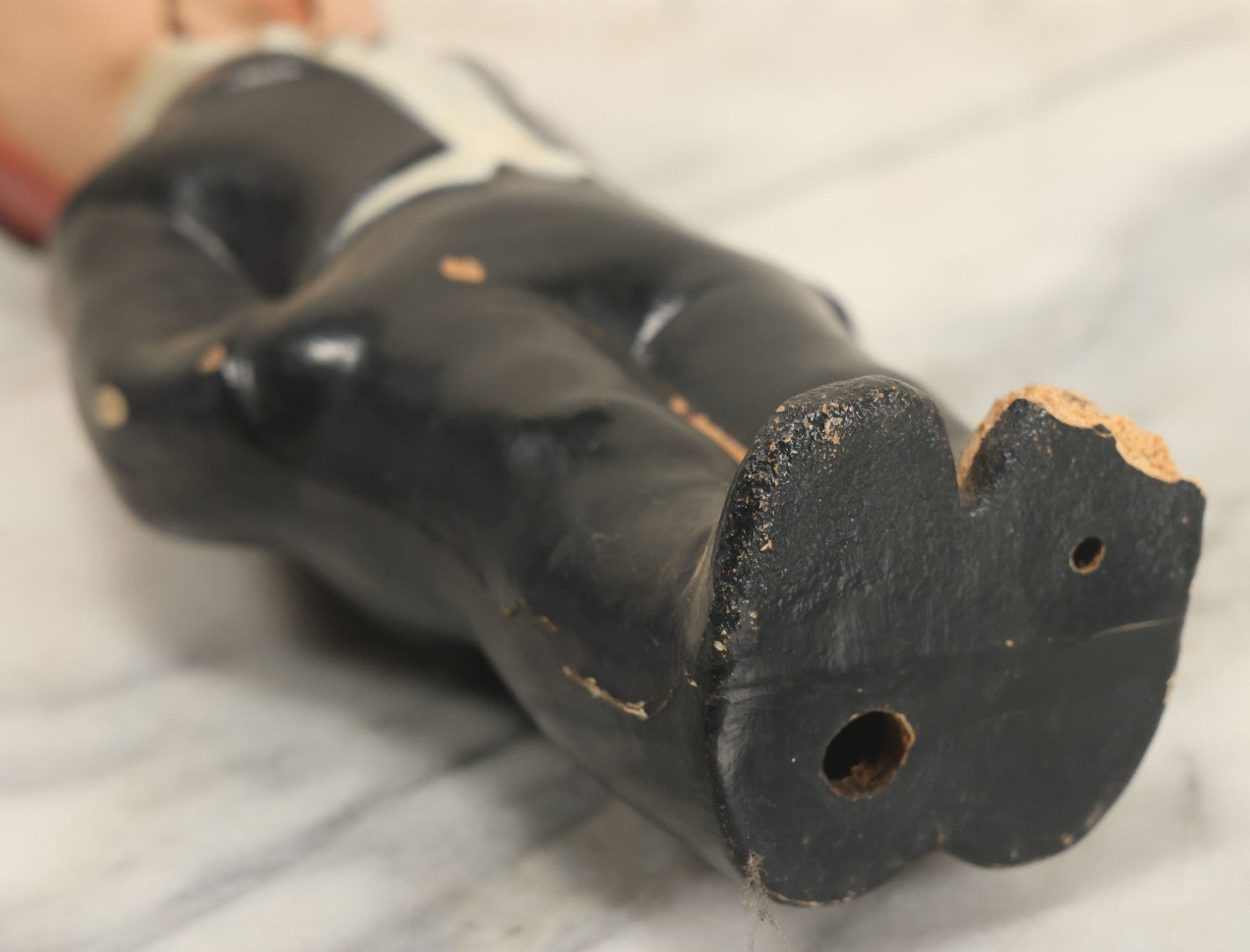 Lot 118 - Vintage Charlie Mccarthy Composition Doll Toy Ventriloquist Dummy, Note Mouth Does Not Work, Big Loss To Foot