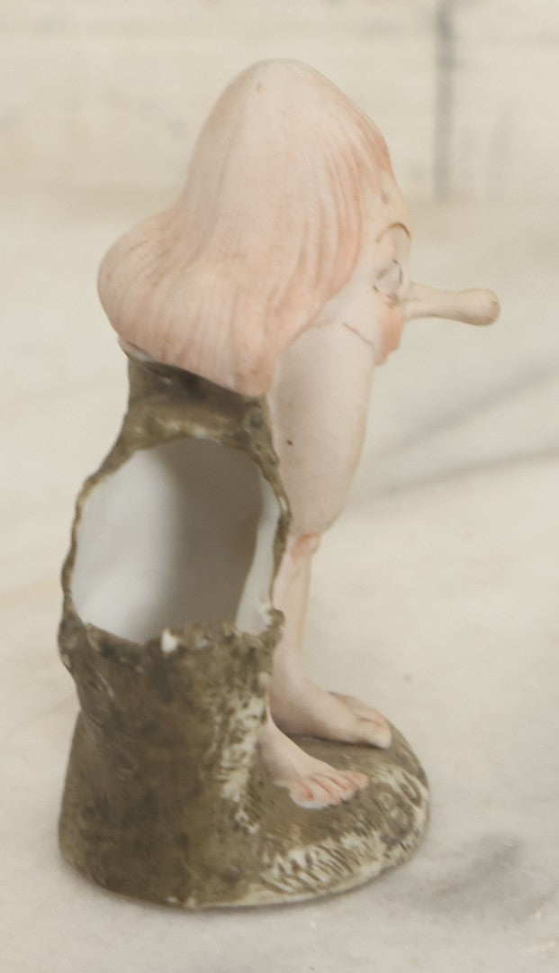 Lot 123 - Vintage Painted Bisque Grotesque Whimsical Character Named "Buzi" With Long Nose 