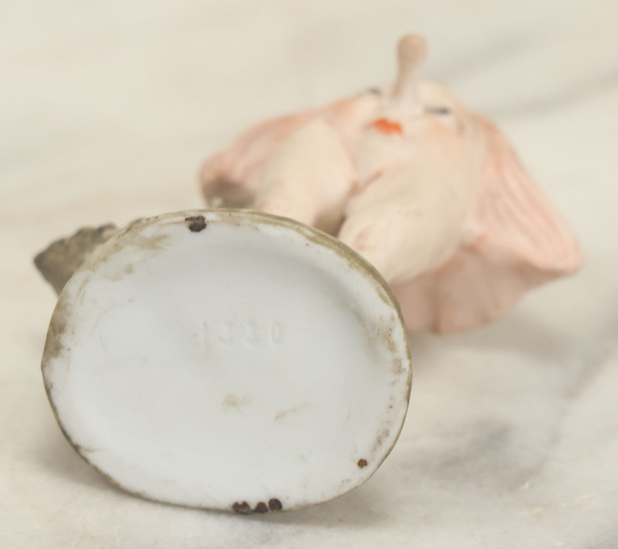 Lot 123 - Vintage Painted Bisque Grotesque Whimsical Character Named "Buzi" With Long Nose 