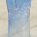 Lot 127 - Antique Mary Gregory Style Painted Blue Glass Drinking Cup, Souvenir Of Haverhill, Massachusetts, Birthplace Of John Greenleaf Whittier