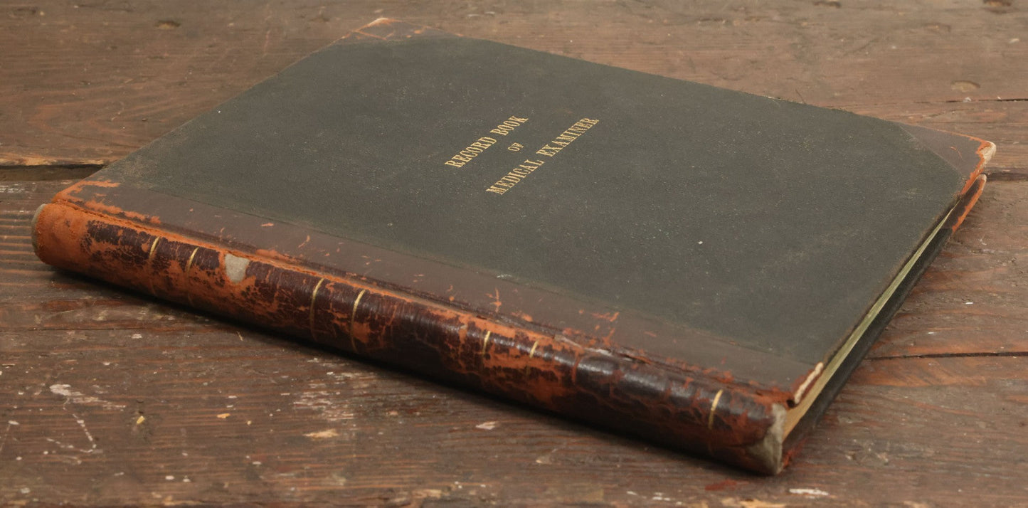 Lot 001 - Antique Record Book Of Medical Examiner Belonging To Theodore Spalding Bacon, Associate Medical Examiner, County Of Hampden, Massachusetts, District No. 2, Containing Many Handwritten Medical Reports And Autopsy Notes, Year Of 1908