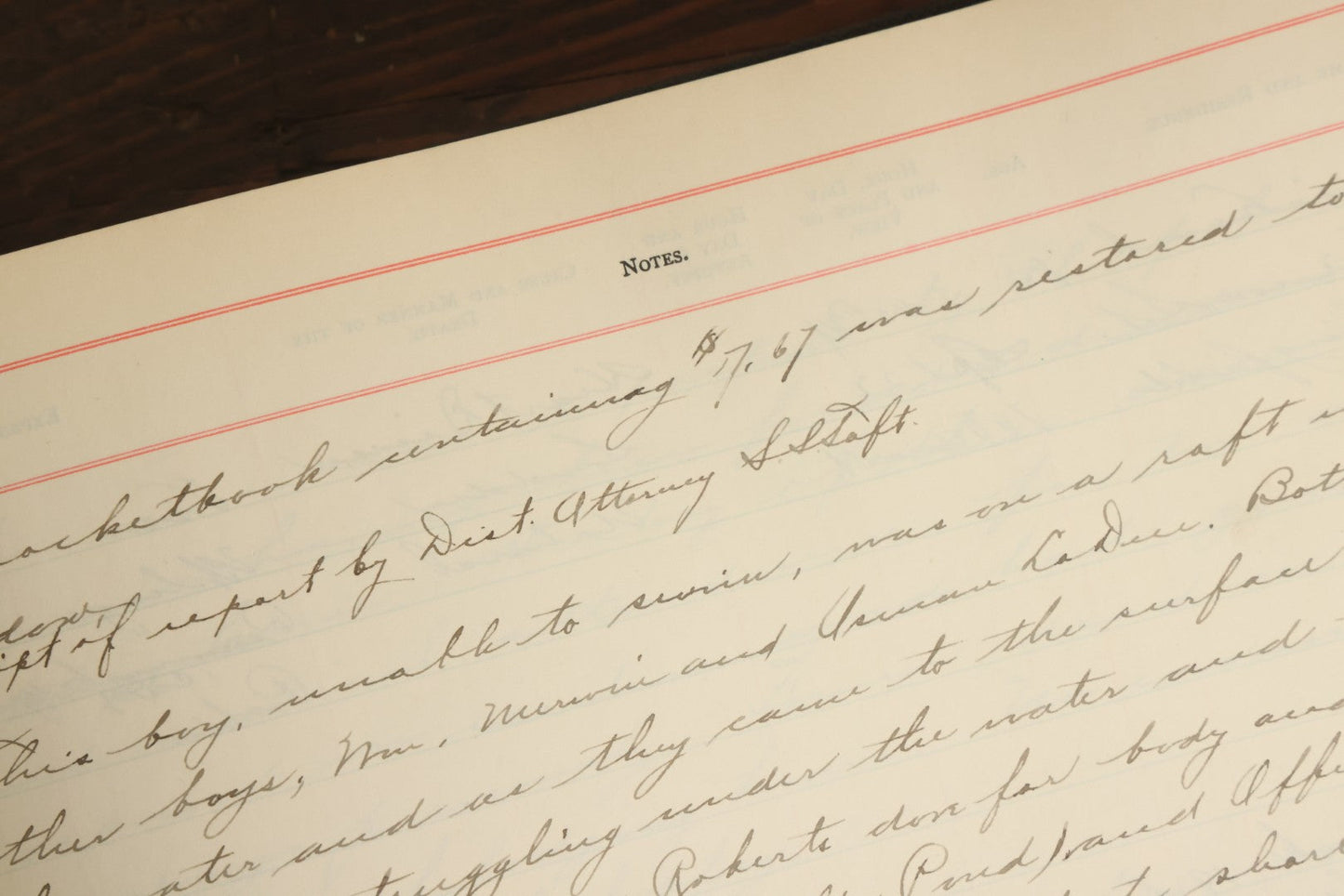 Lot 001 - Antique Record Book Of Medical Examiner Belonging To Theodore Spalding Bacon, Associate Medical Examiner, County Of Hampden, Massachusetts, District No. 2, Containing Many Handwritten Medical Reports And Autopsy Notes, Year Of 1908