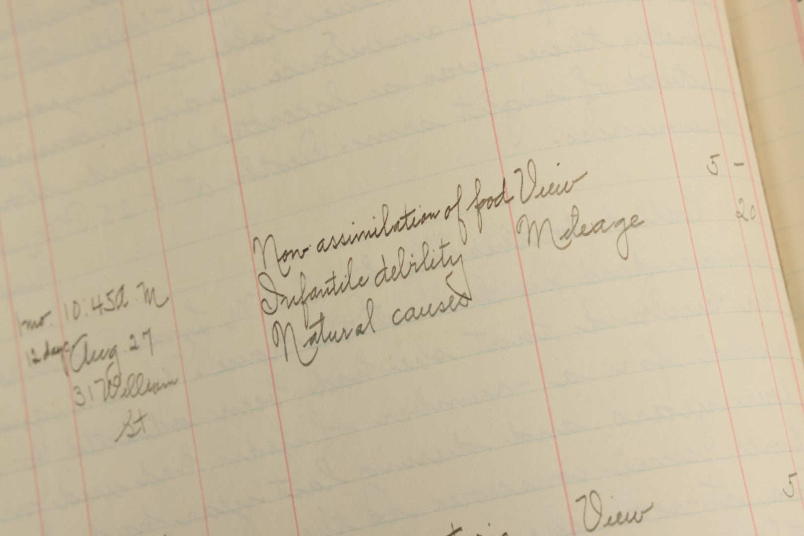Lot 001 - Antique Record Book Of Medical Examiner Belonging To Theodore Spalding Bacon, Associate Medical Examiner, County Of Hampden, Massachusetts, District No. 2, Containing Many Handwritten Medical Reports And Autopsy Notes, Year Of 1908