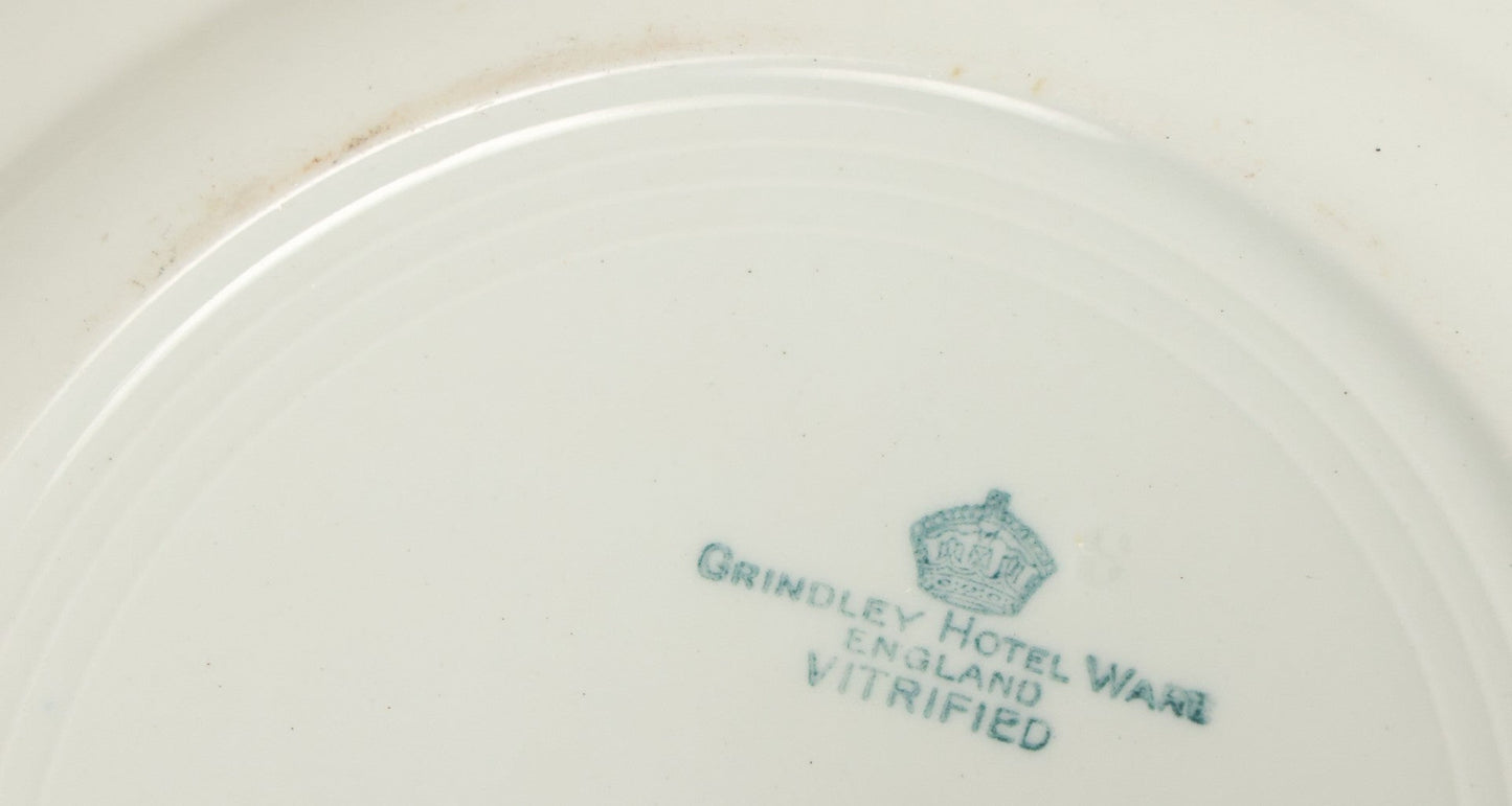 Lot 022 - Grouping Of Three Odd Fellows I.O.O.F. Milford Lodge No. 223, Massachusetts, Dinnerware Plates, By Grindley Hotel Ware, England