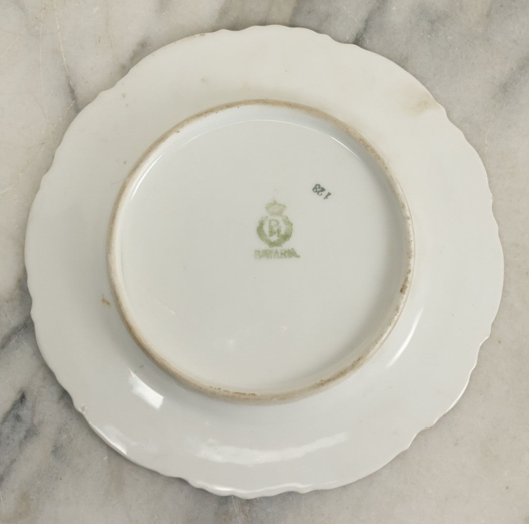 Lot 024 - Antique Transferware Saucer Plate With Portrait Of Madame Juliette Recamier, French Socialite, Marked Bavaria