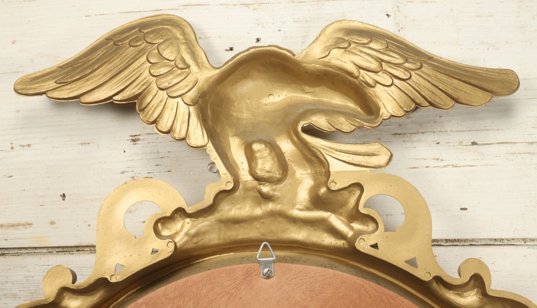 Lot 025 - Vintage Syroco Eagle Convex Mirror Wall Hanger, By Syroco Inc., No. 4010, Copyright 1960