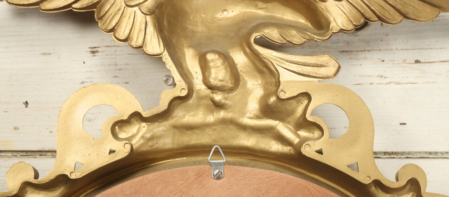 Lot 025 - Vintage Syroco Eagle Convex Mirror Wall Hanger, By Syroco Inc., No. 4010, Copyright 1960
