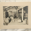 Lot 037 - Antique Boarded Photograph Of Post Office Interior And Postal Workers, With Modern Mat, Shrink Wrapped