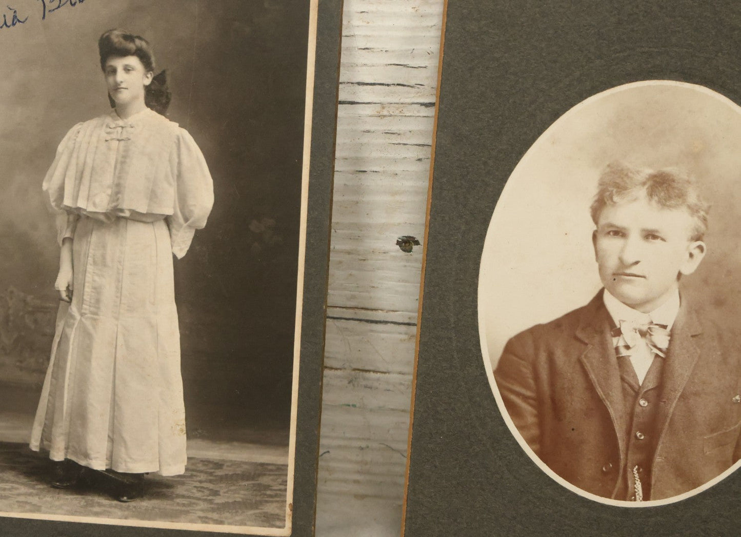 Lot 043 - Grouping Of Thirteen Antique Boarded And Cabinet Card Photographs Of Men, Women And Children, Some With Identifications, Mostly Out Of Wisconsin