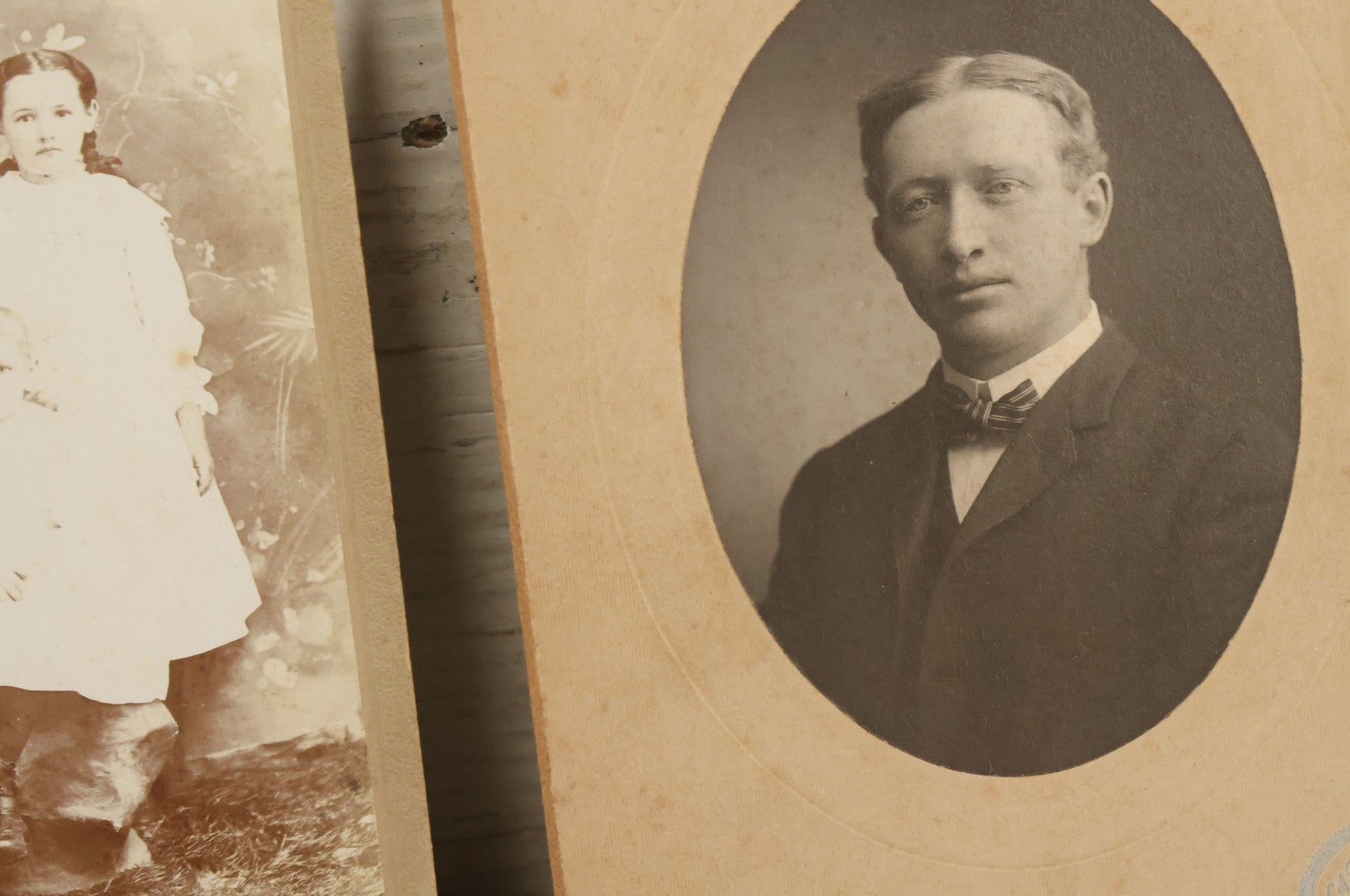 Lot 043 - Grouping Of Thirteen Antique Boarded And Cabinet Card Photographs Of Men, Women And Children, Some With Identifications, Mostly Out Of Wisconsin