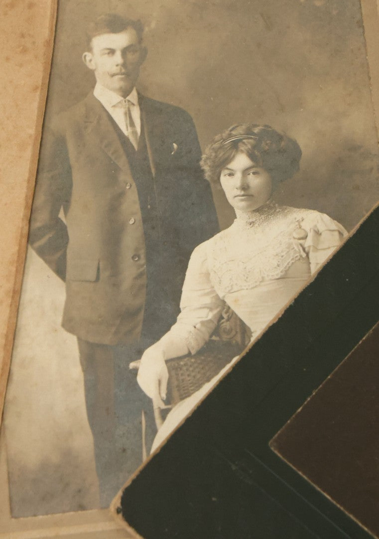 Lot 043 - Grouping Of Thirteen Antique Boarded And Cabinet Card Photographs Of Men, Women And Children, Some With Identifications, Mostly Out Of Wisconsin